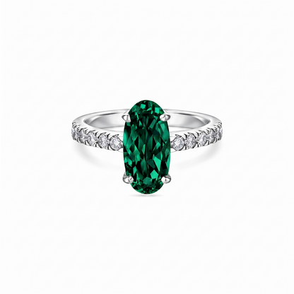 Velara Axis Ring – Zambian Green Emerald
