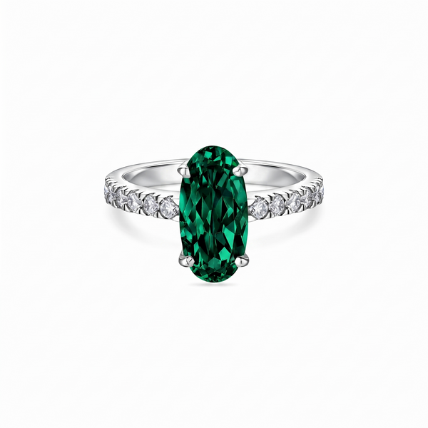 Velara Axis Ring – Zambian Green Emerald