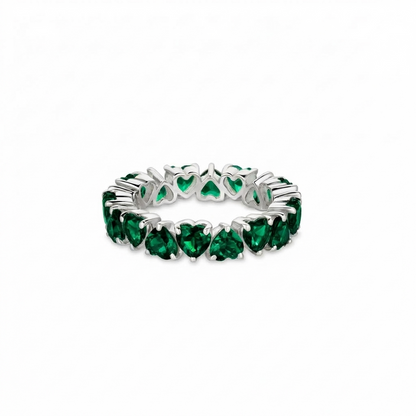 Amore Eternity Ring – Zambian Green Emerald