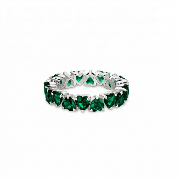 Amore Eternity Ring – Zambian Green Emerald