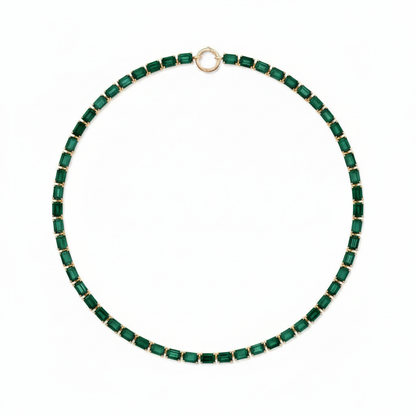 Nexus Tennis Necklace – Zambian Green Emerald