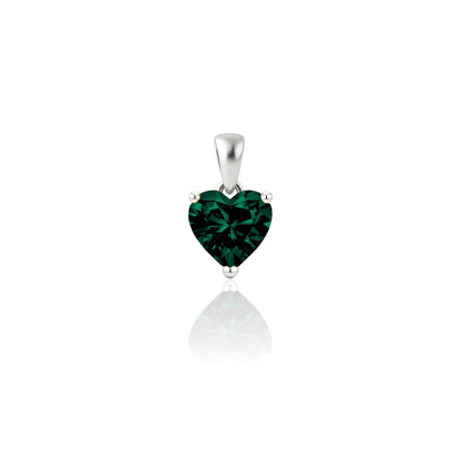 Amore Mini Solitaire Necklace – Zambian Green Emerald