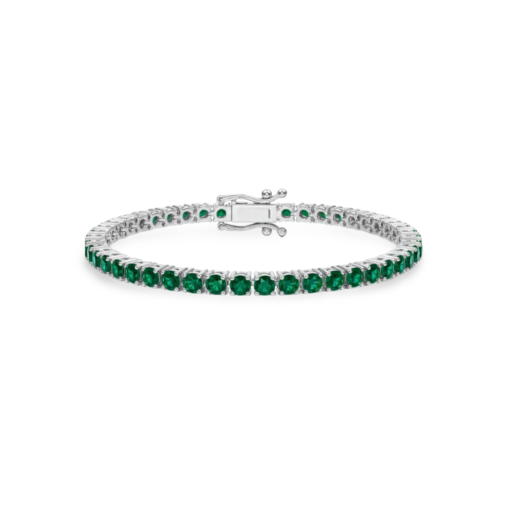 Juno Grande Tennis Bracelet – Zambian Green Emerald