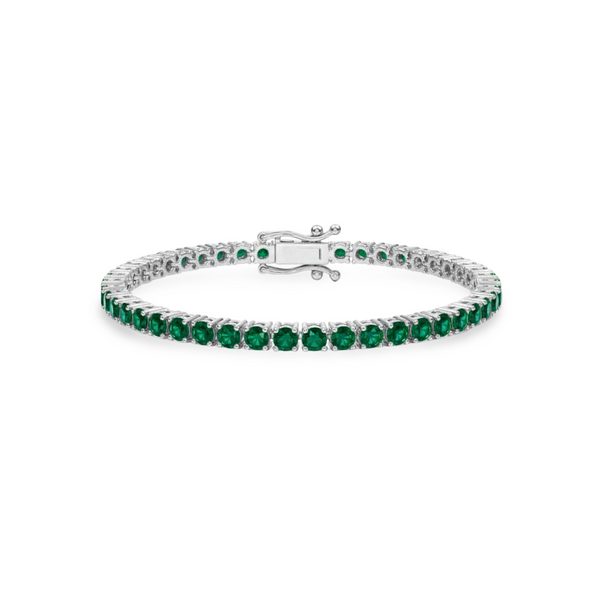 Juno Grande Tennis Bracelet – Zambian Green Emerald