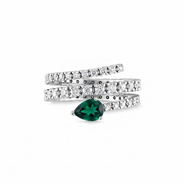 Nova Serpent Ring – Zambian Green Emerald