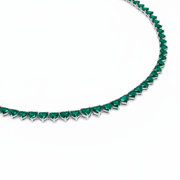 Amore Tennis Necklace – Zambian Green Emerald
