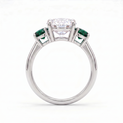 Juno Trilogy Ring – Zambian Green Emerald