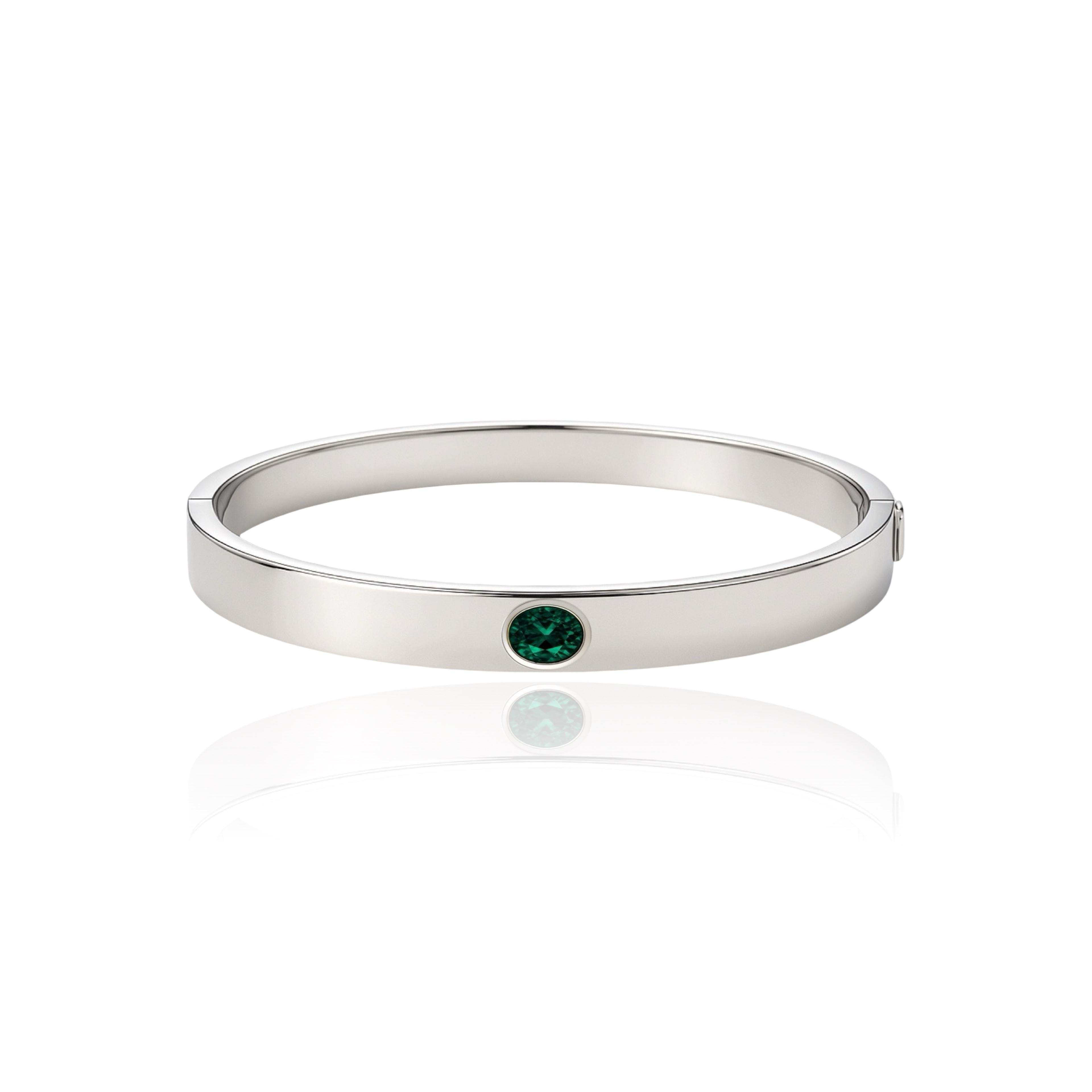 Velara Uno Elemental Bangle – Zambian Green Emerald