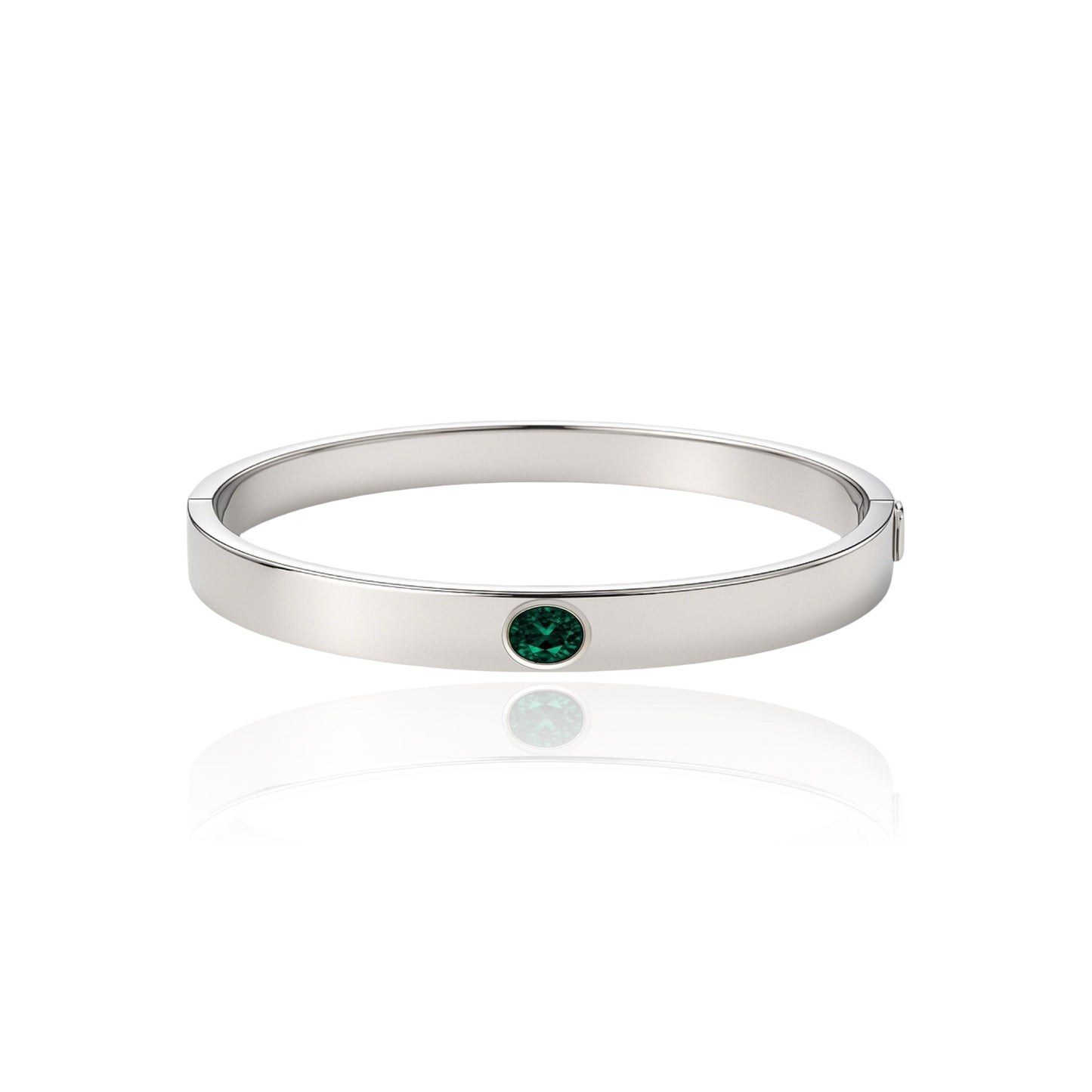 Velara Uno Elemental Bangle – Zambian Green Emerald