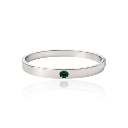 Velara Uno Elemental Bangle – Zambian Green Emerald