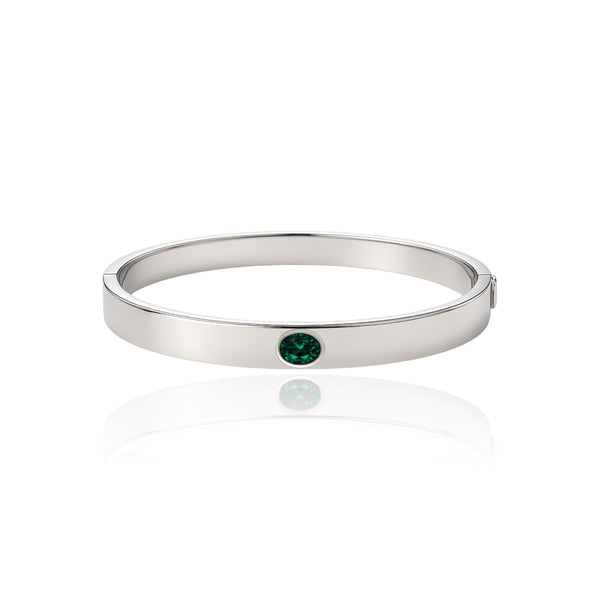 Velara Uno Elemental Bangle – Zambian Green Emerald
