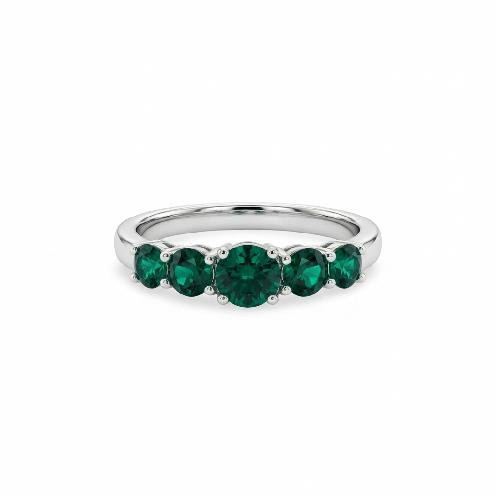 Juno Cinco Ring – Zambian Green Emerald