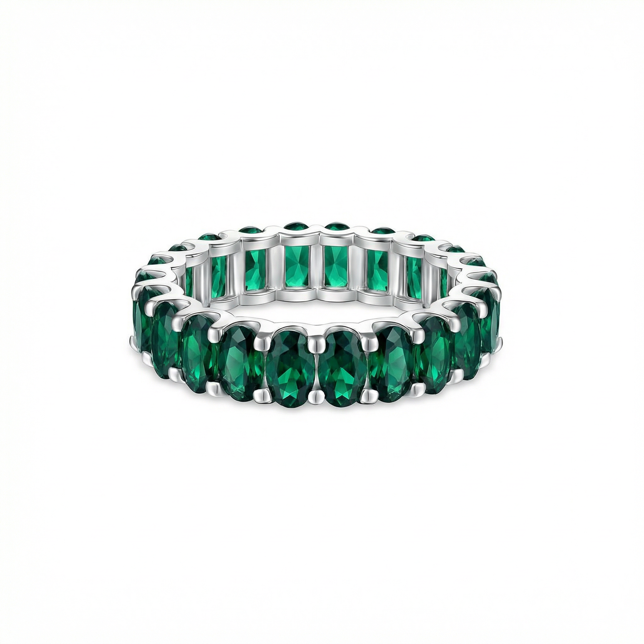 Velara Eternity Ring – Zambian Green Emerald