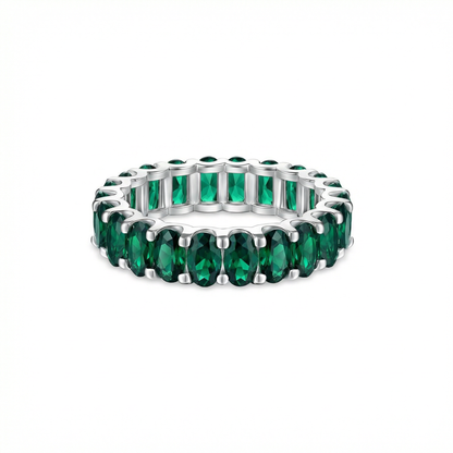 Velara Eternity Ring – Zambian Green Emerald