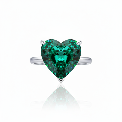 Amore Bold Solitaire Ring – Zambian Green Emerald
