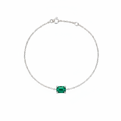 Nexus Solitaire Bracelet – Zambian Green Emerald