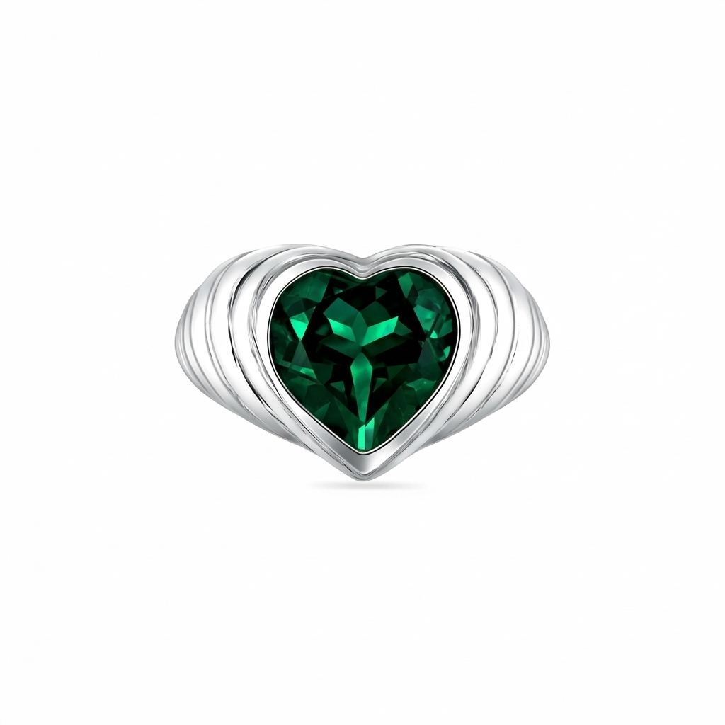 Amore Signet Ring – Zambian Green Emerald