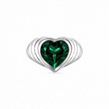 Amore Signet Ring – Zambian Green Emerald