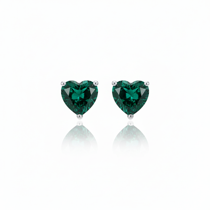 Amore Stud Earrings – Zambian Green Emerald