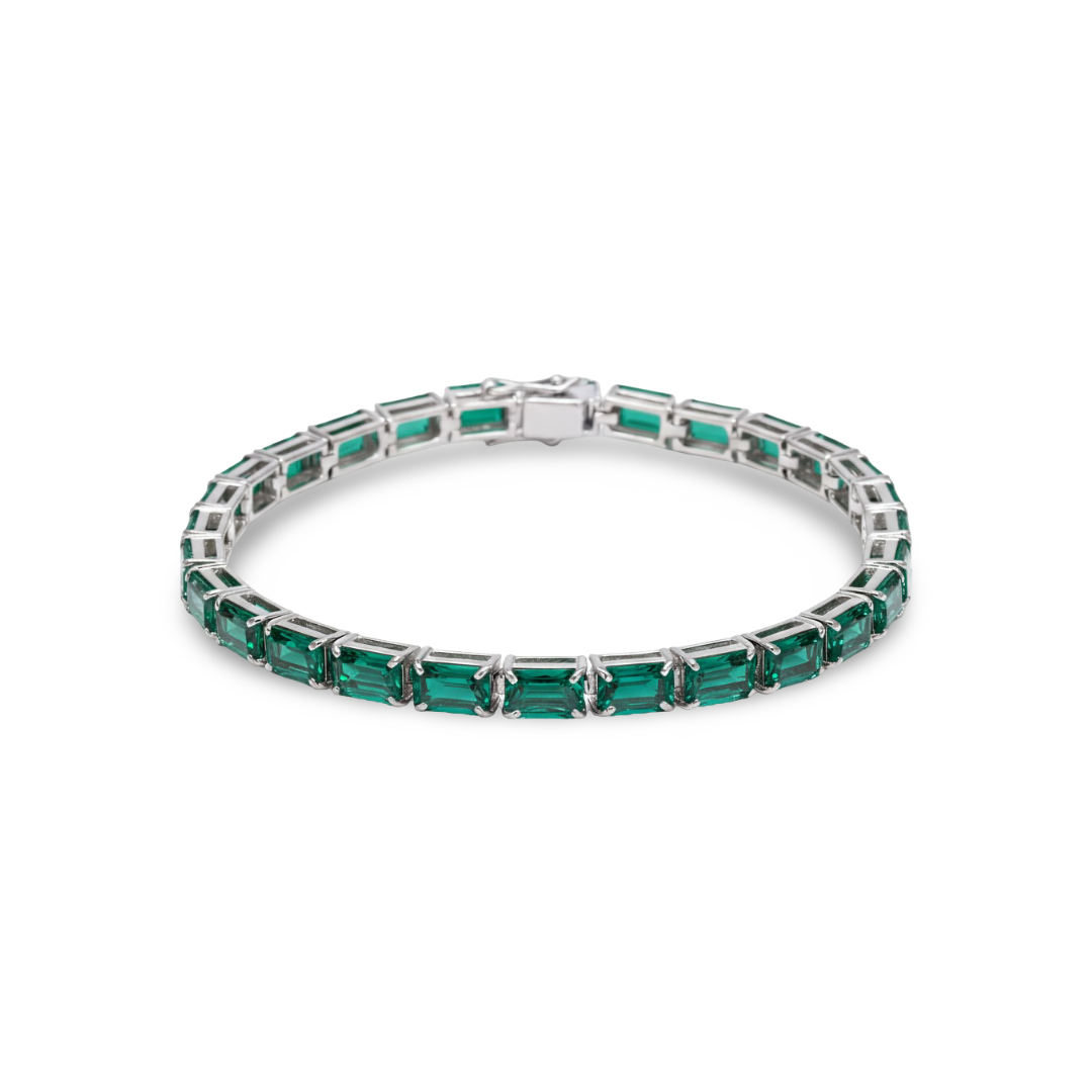 Nexus Tennis Bracelet – Zambian Green Emerald