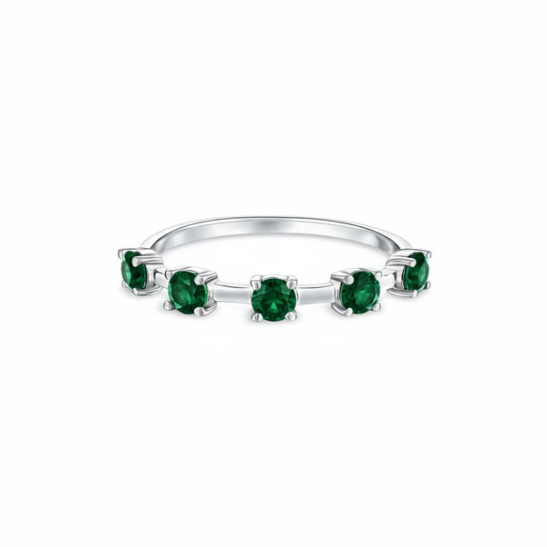 Linea Cinco Ring – Zambian Green Emerald