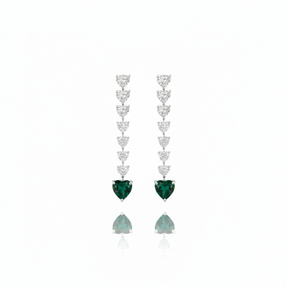Amore Drop Earrings – Zambian Green Emerald