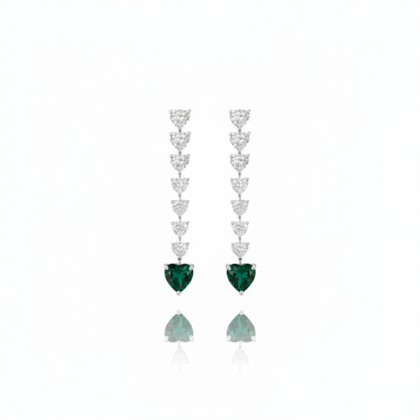 Amore Drop Earrings – Zambian Green Emerald