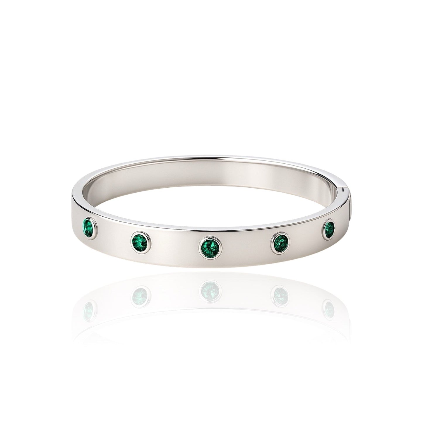 Forma Cinco Elemental Bangle – Zambian Green Emerald