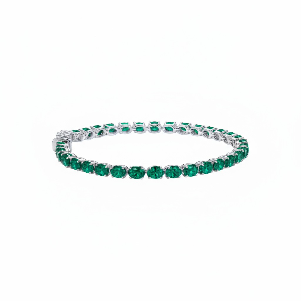Velara Tennis Bracelet – Zambian Green Emerald