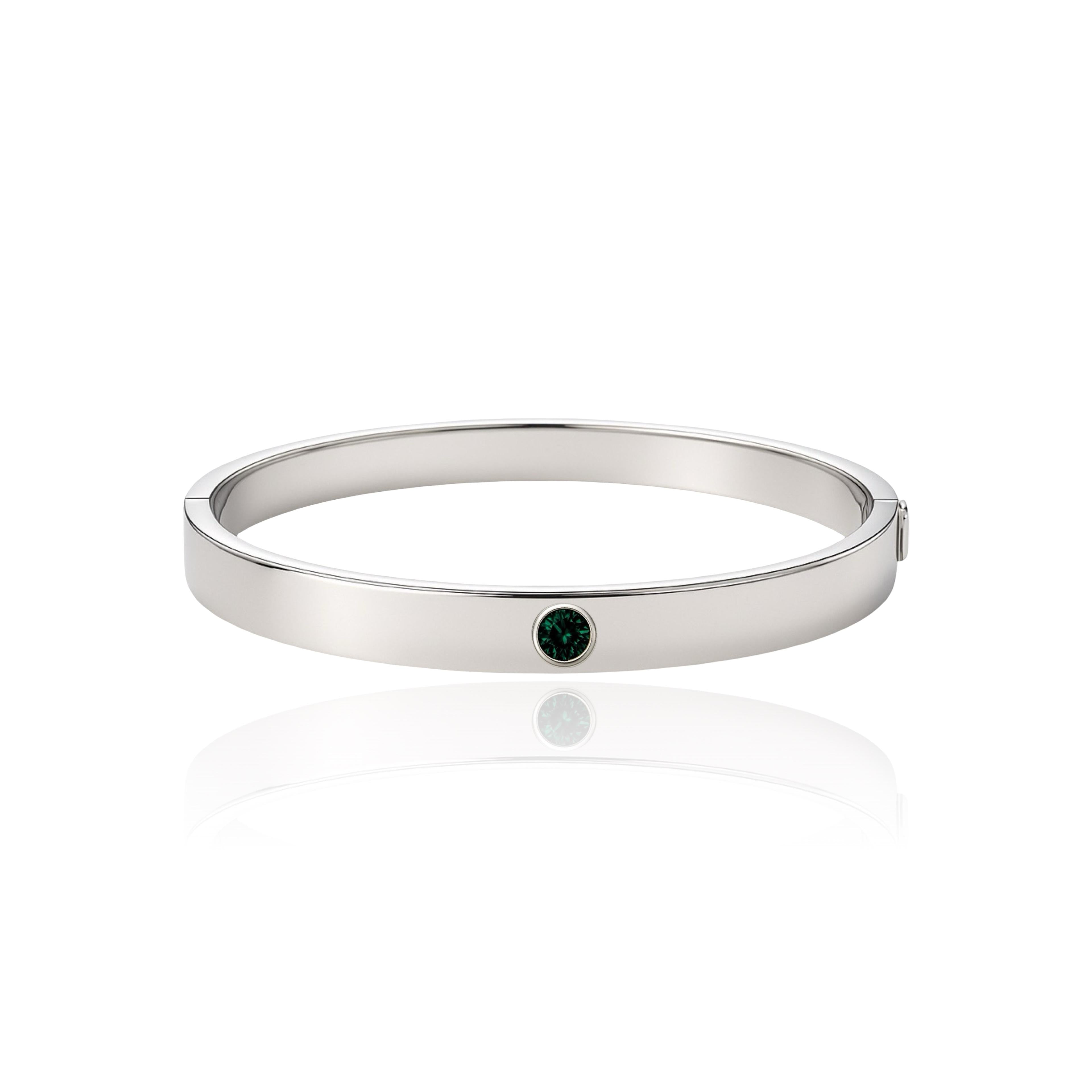 Forma Uno Elemental Bangle – Zambian Green Emerald