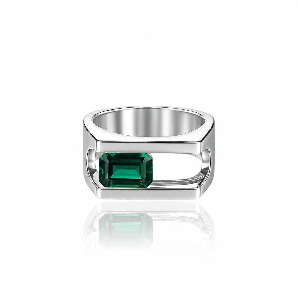 Nexus Journey Ring – Zambian Green Emerald