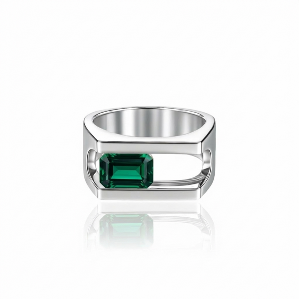 Nexus Journey Ring – Zambian Green Emerald