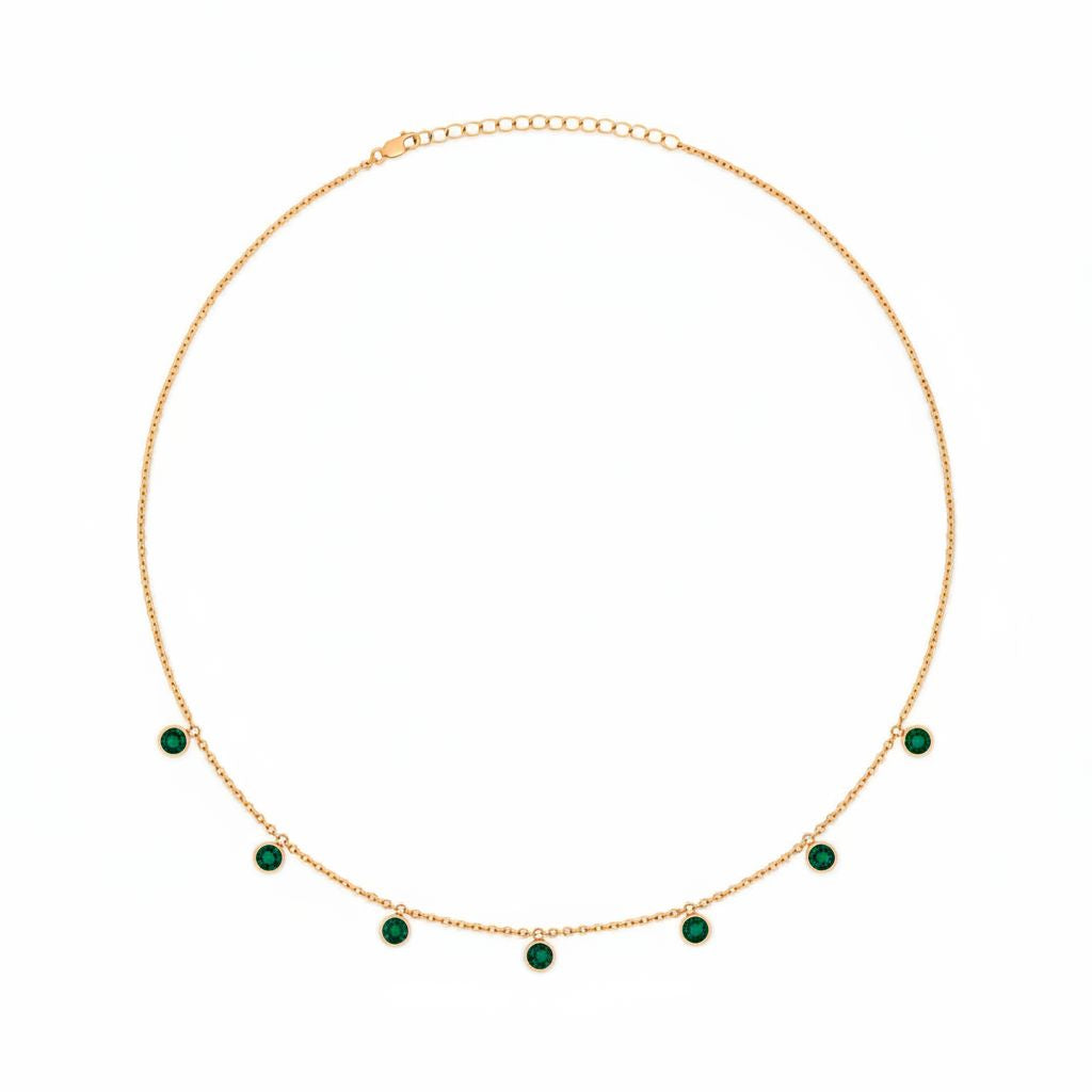 Forma Harmony Necklace – Zambian Green Emerald