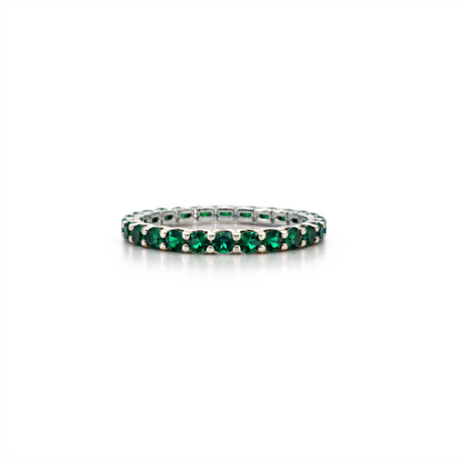 Linea Midi Ring – Zambian Green Emerald