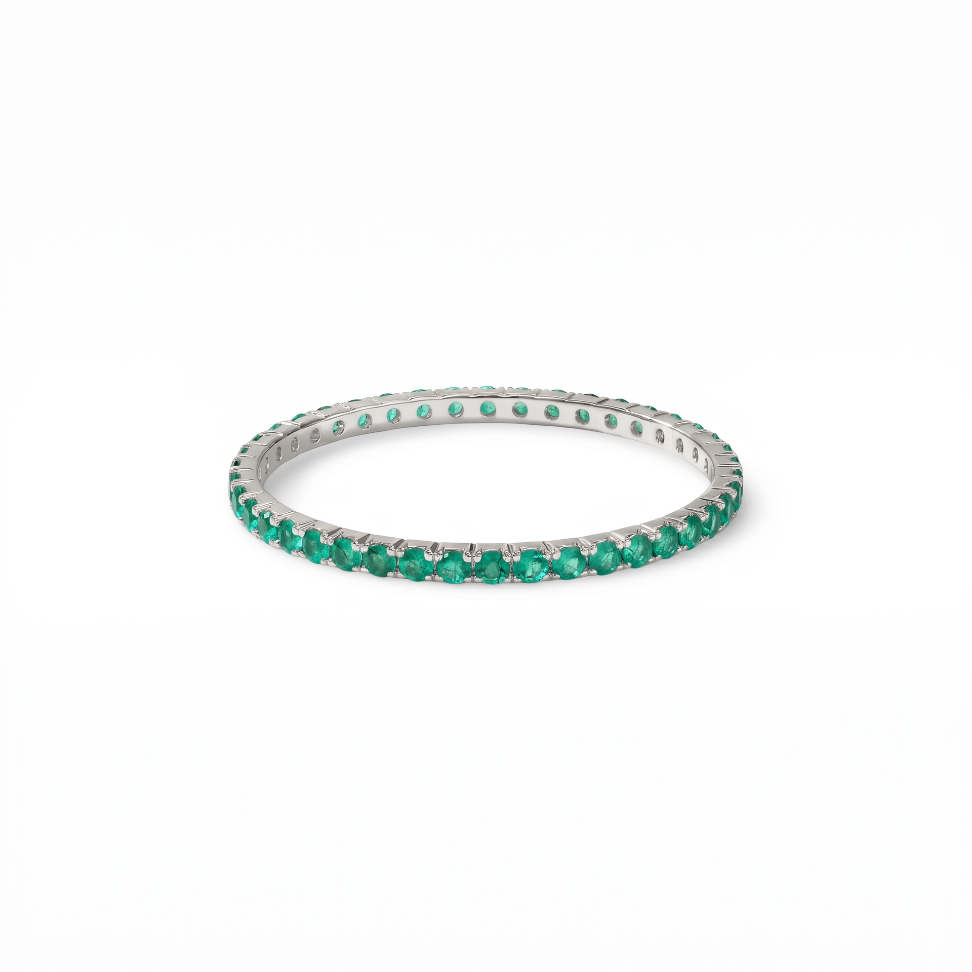 Linea Mini Ring – Zambian Green Emerald