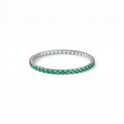Linea Mini Ring – Zambian Green Emerald