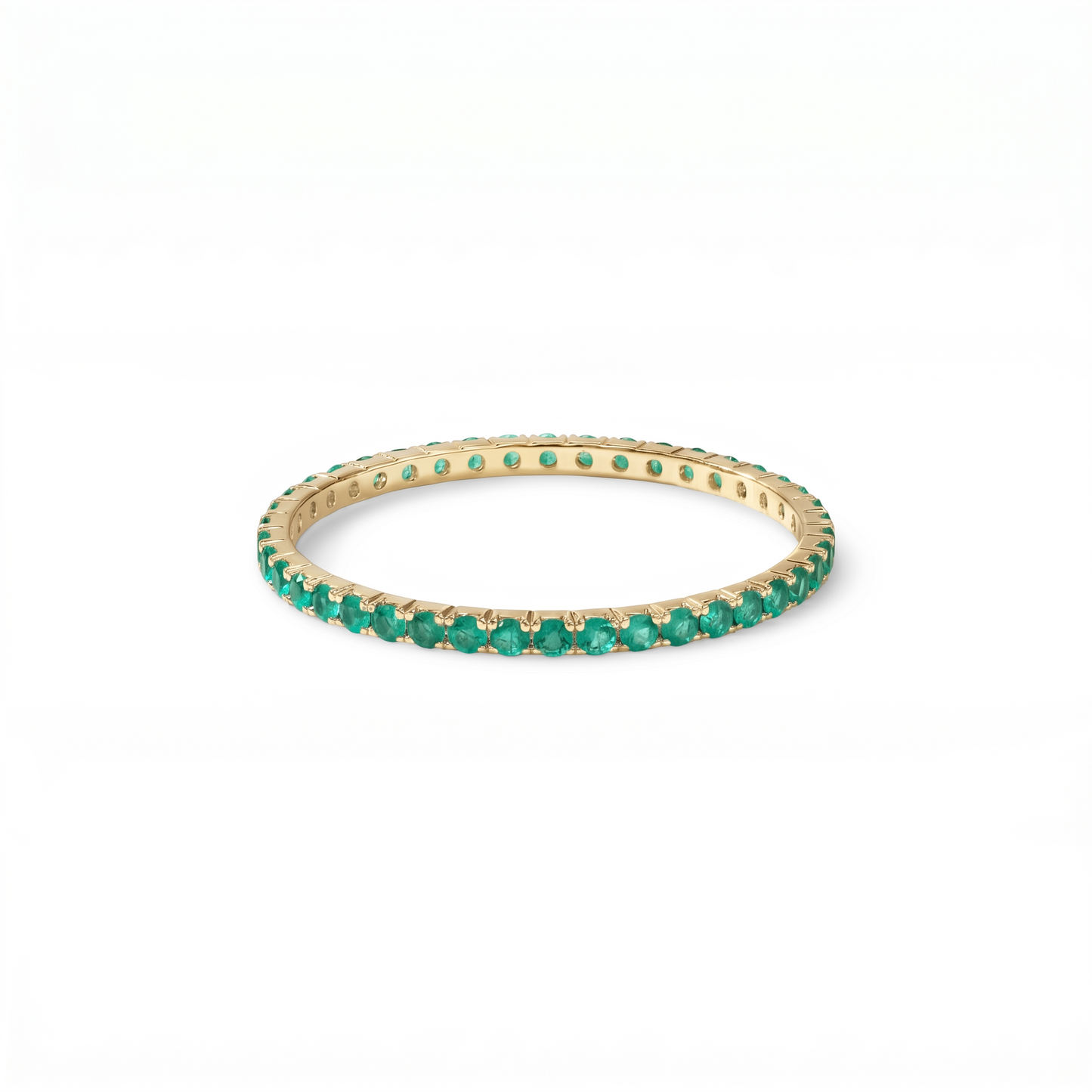 Linea Mini Ring – Zambian Green Emerald