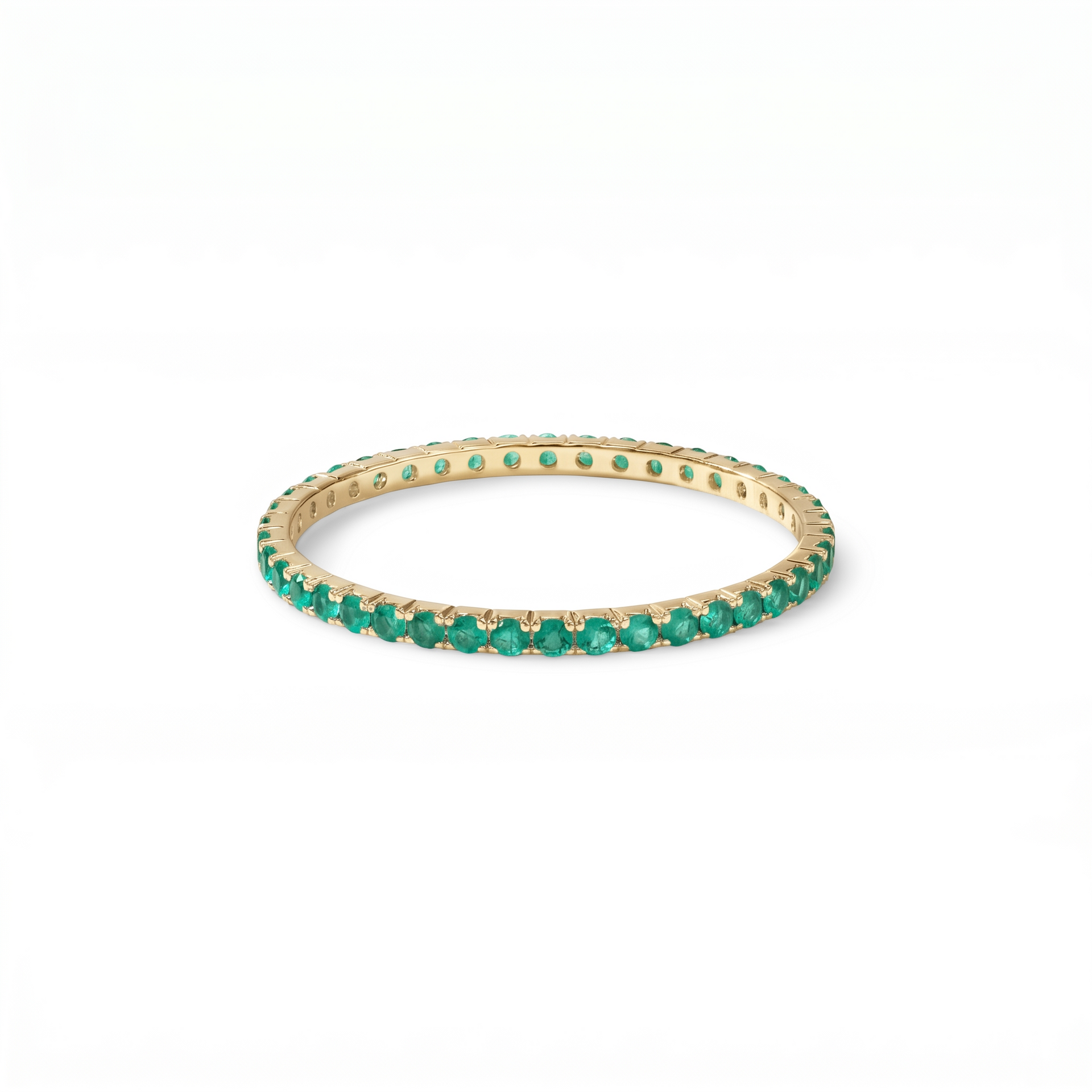 Linea Mini Ring – Zambian Green Emerald