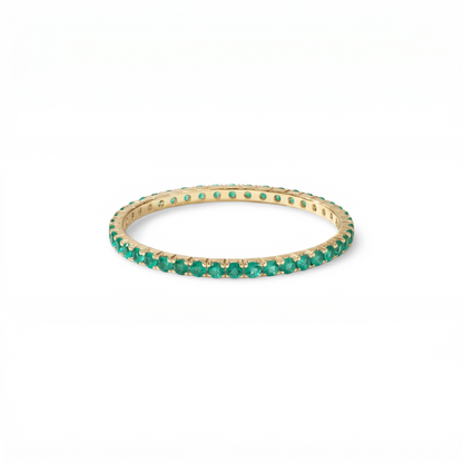 Linea Mini Ring – Zambian Green Emerald